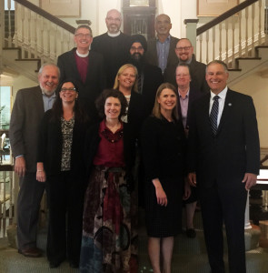 Interfaith leaders with Gov. Inslee