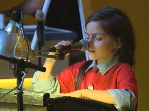 Child testifying at oil hearing