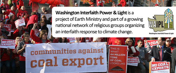 WA Interfaith Power and Light at coal rally